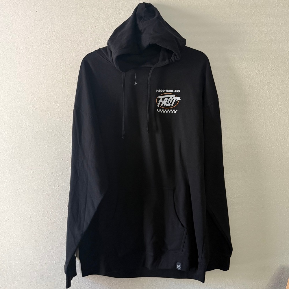 Fasthouse Haul-Ass Mens 3XL Black Graphic Hoodie Independent Trading Co NWT